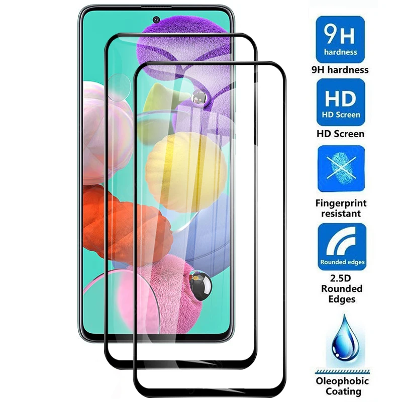 Закаленное стекло с полным покрытием для Samsung Galaxy A51 M51 Защитная пленка экрана на a