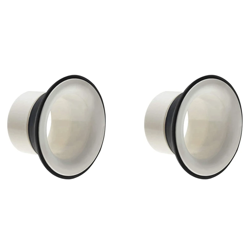 

2X Bass Drum Enhancer ABS Rubber Bass Drum Kick Enhancer With Black Port Hole Protector,Mic Hole Drum Head,White