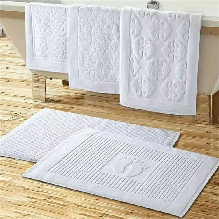 Fußabdruck Baumwoll-Heim-Hotel-Boden handtuch, Ameisen-Slip, Spa-Schönheits-Bade matte für Badezimmer, Toilette Badewannen unterlage, saugfähige Boden matte – Detail 1