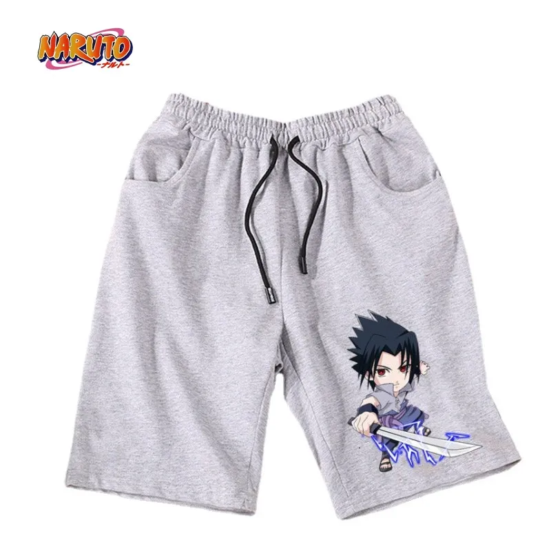 

Naruto Anime Cartoon Naruto Sasuke Ningci Five-point Pants Men's Straight Loose Large Size Anime Student Casual Shorts Wholesale