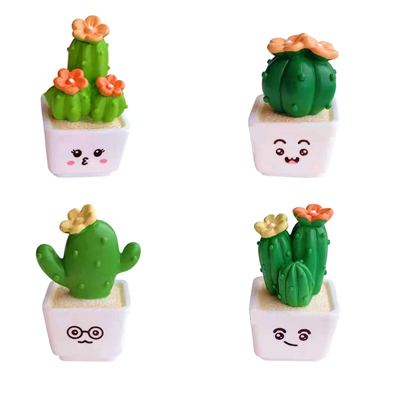 18 PCS Mini Artificial Potted Plants - Resin Tiny Flowers & Cactus For Dollhouse, Fairy Garden, Crafts 8 thumbnail image