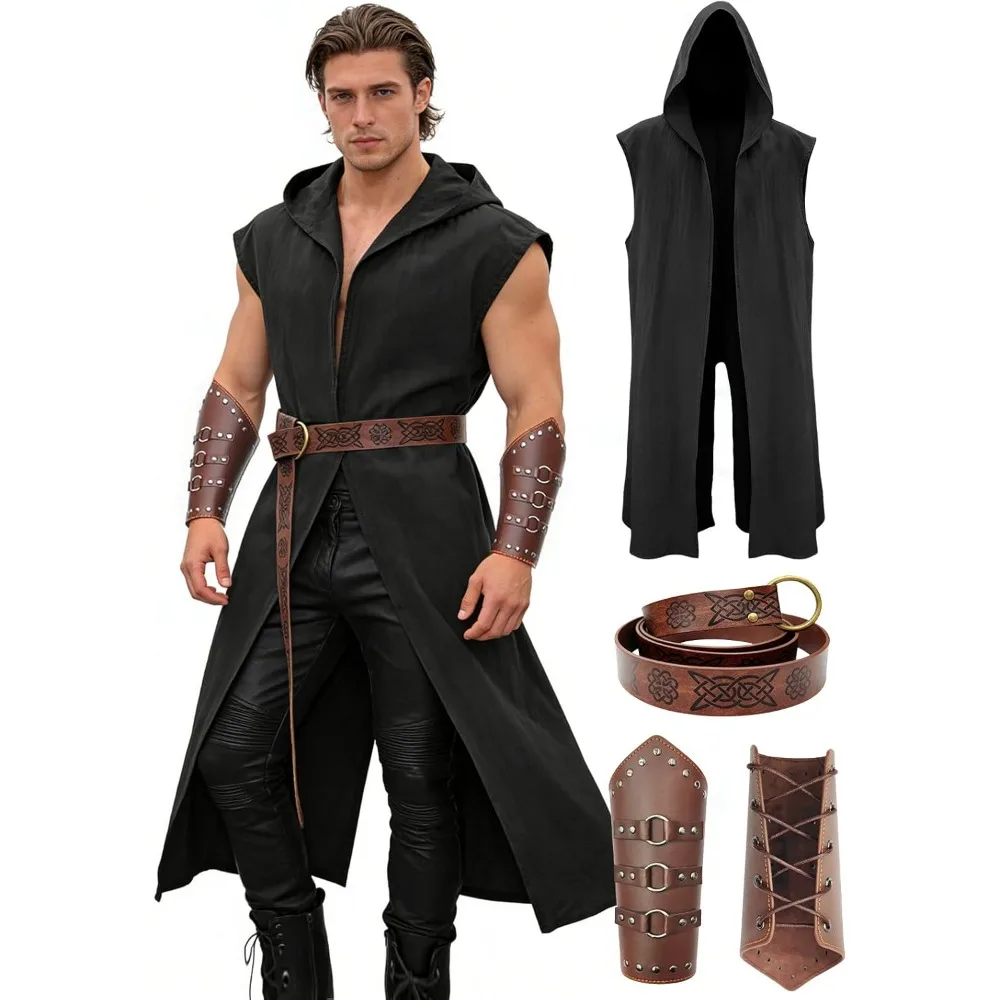 Ensemble de costumes Renaissance pour hommes Verceco – Costume médiéval/Renaissance
