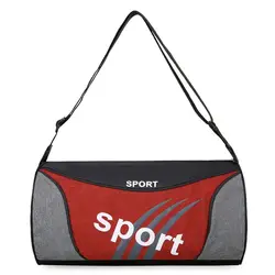 Unisex Sports Fitness Weekend Duffle Bag with Shoulder Strap (Wine red)