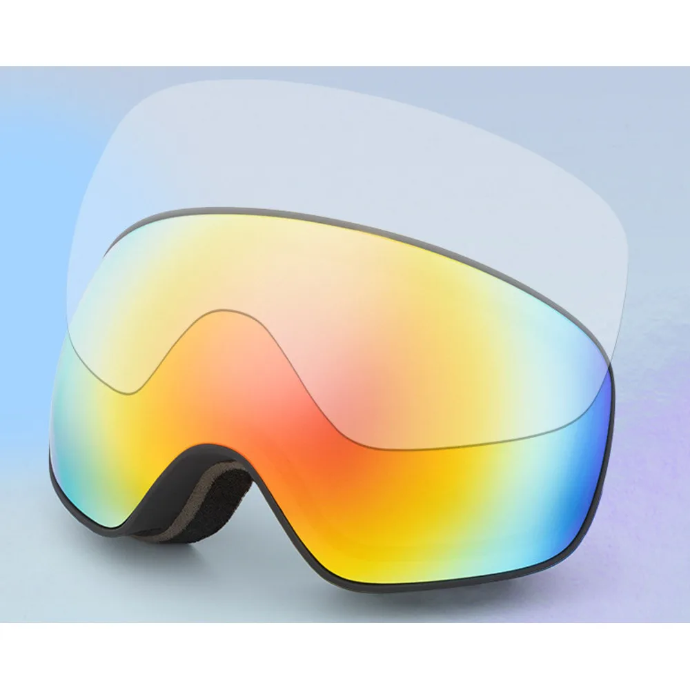 Rock Brothers slēpošanas brilles ar divslāņu pret miglu, kas var novērst tuvredzību, vēja necaurlaidīgas, pieaugušo un bērnu sniega sporta brilles._voghion.com