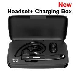 Premium Bluetooth Wireless Headphones with Microphone (Black charging case)