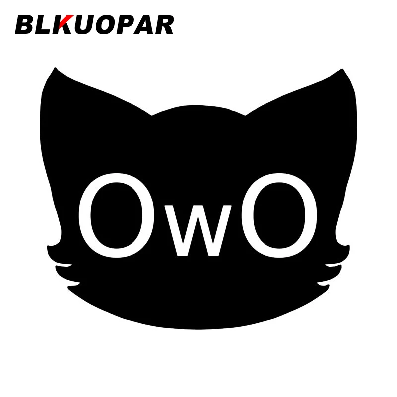 

BLKUOPAR Furry Cat Owo Car Stickers RV Vinyl Personality Decal Waterproof Scratch-Proof Windshield Graphics Caravan Car Lable