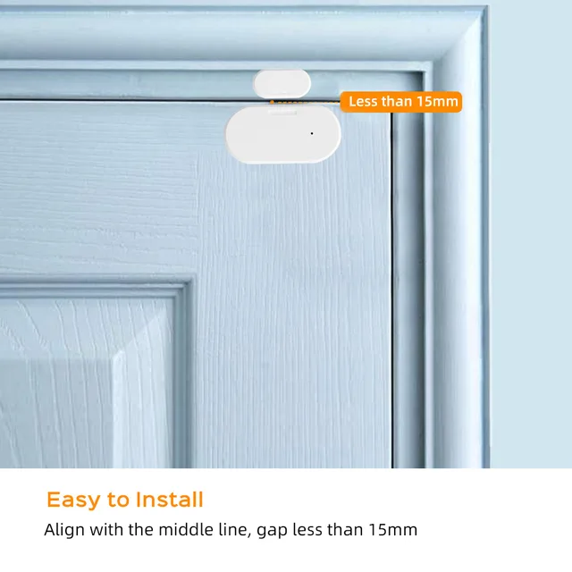 eWeLink APP ZigBee Smart Door Window Sensor Smart Door Open Closed Alarm Detector Work with Alexa Google Alice Zigbee2Mqtt 5