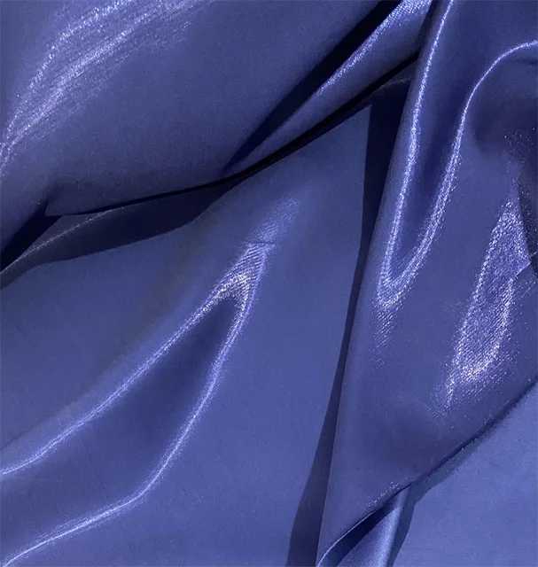 Liquid reflective satin bright fabric sapphire blue super bright crystal  silk satin fashion trench coat clothing doll clothes - AliExpress