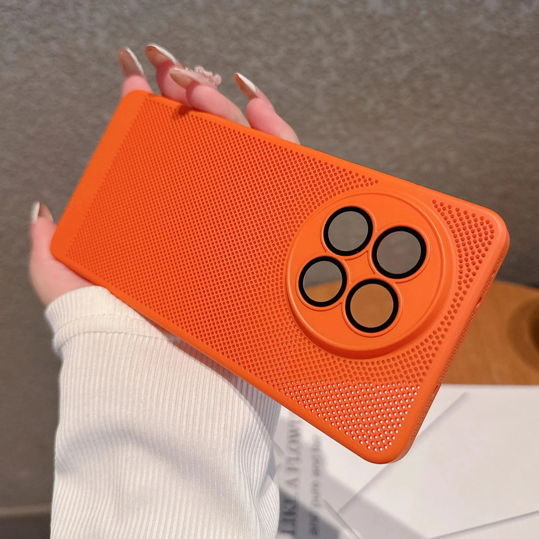 Breathable Honeycomb Mesh Shockproof Case with Glass Lens Protection