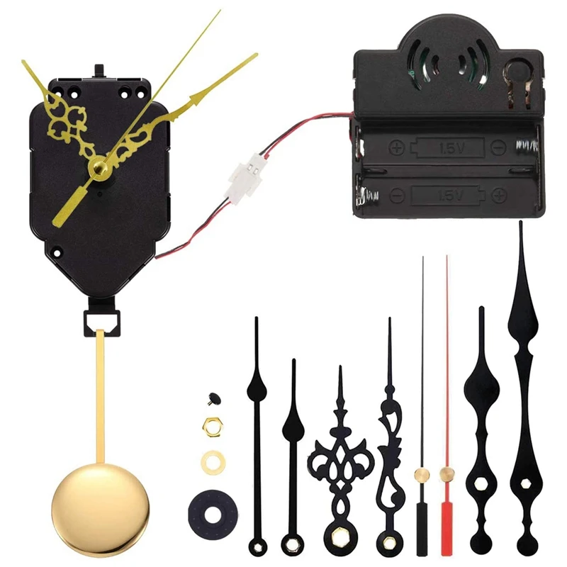 

Quartz Pendulum Trigger Clock Movement Chime Music Box Completer DIY Wall Mechanism Repair Parts With 4Pairs Clock Hands