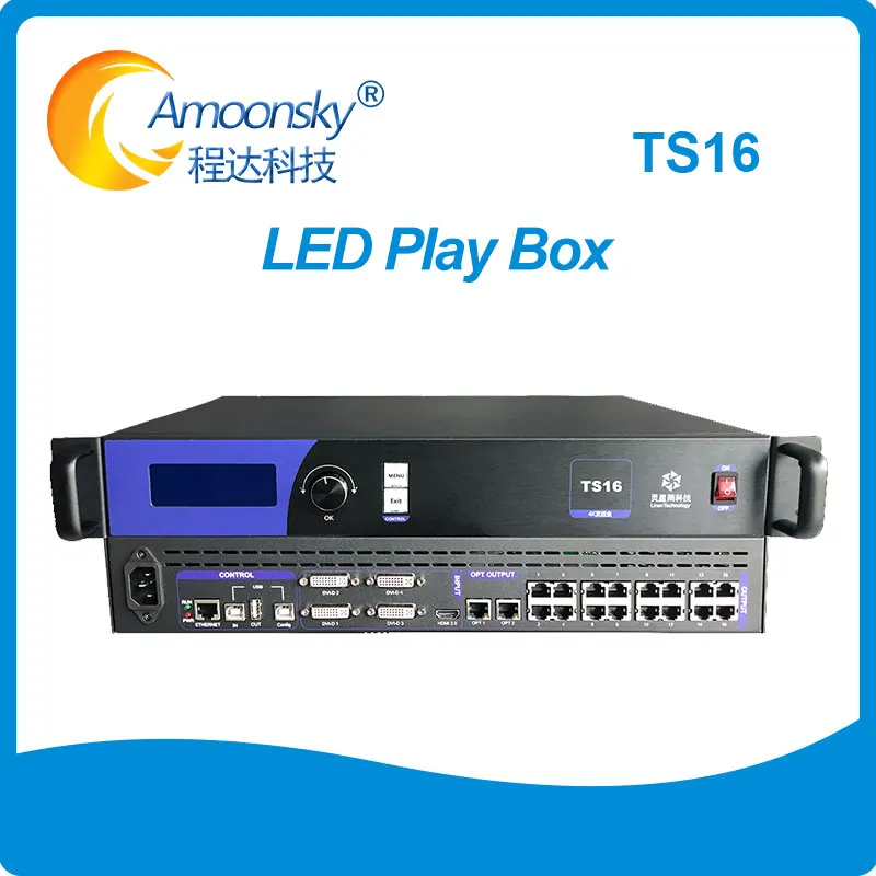 

Linsn TS16 LED Sending Box Full Color 4K LED Screen Control System with 16 Network Port for Large LED Display