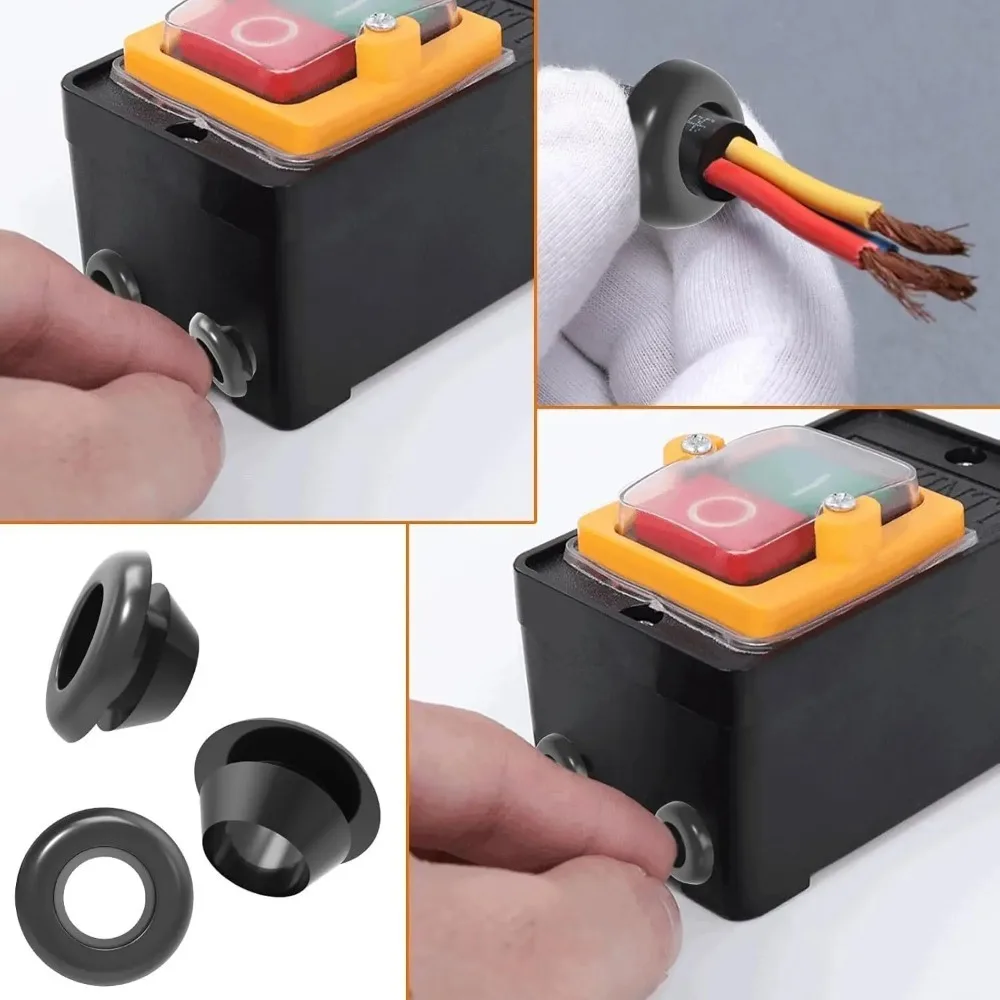 70Pcs Rubber Grommet Kit Cable Wire Hole Grommets for Automotive Wiring Electrical Panels Dust Proof Moisture Resistant