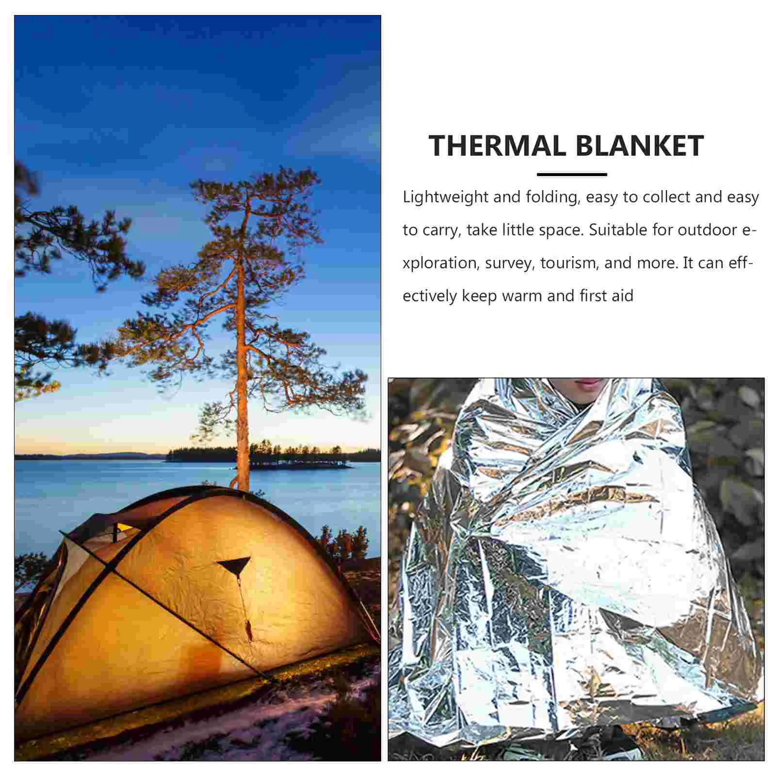 Emergency TENT Blanket Survival Mylar Thermal Safety Insulating