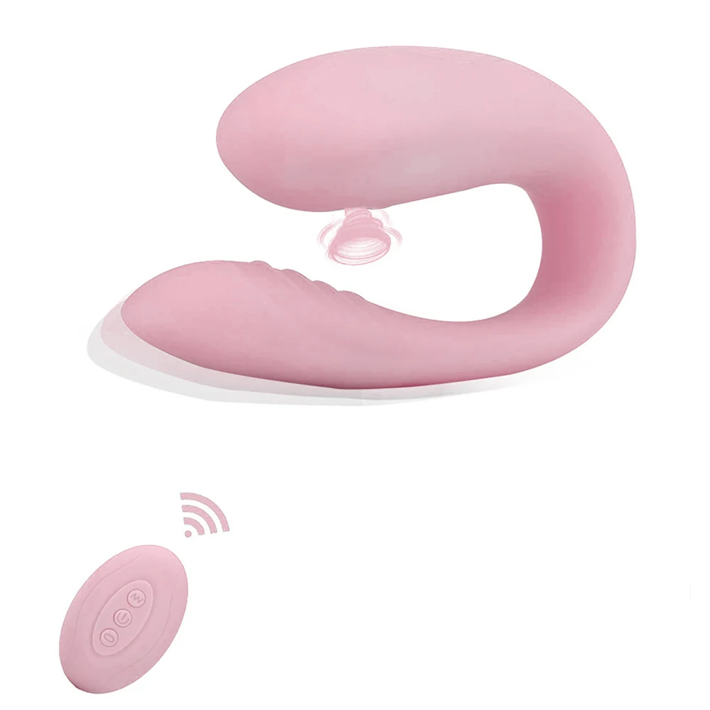 Vibrateur de succion de clitoris, gode portable en forme de U, sexe Oral, double stimulateur du point G, Masturbation féminine, sexe adulte_voghion.com