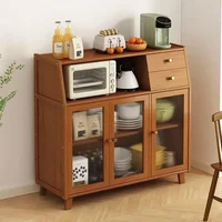 Wooden Buffet Cabinet Kitchen with 3 Storage Doors Wardrobe Chest Organizer Closet Sideboards Cabinet Furniture Living Room 1