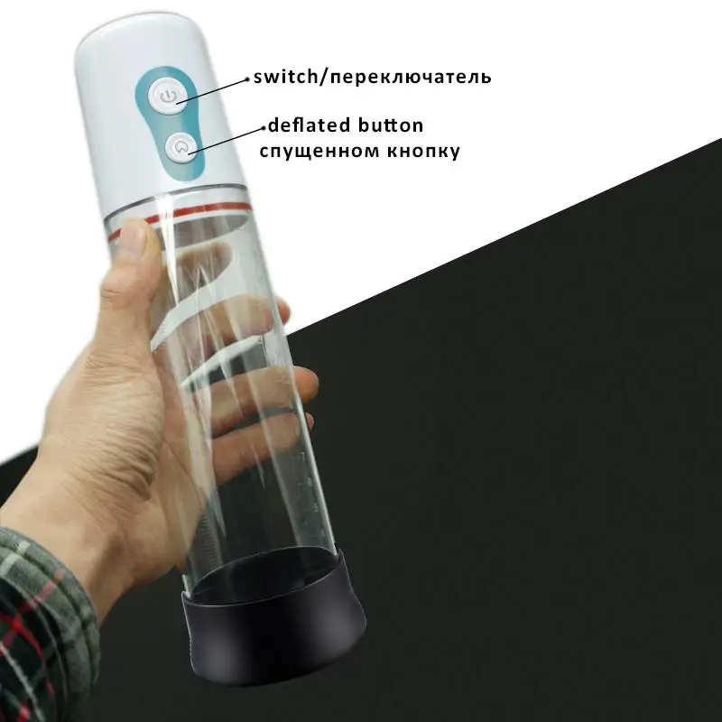 Penis Pump HESEKS Electric Sex Toys for Men Male Masturbator Penis Extender Penile Vacuum Pump Enlargement Enhancer 18+