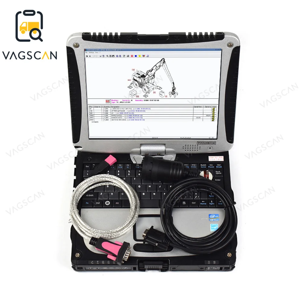 Per Liebherr Crane Diagnostic Service Tool Con Laptop Cf19 Per Liebherr Sculi Lindiag Vehicles Connettore Usb Costruzione Di Camion