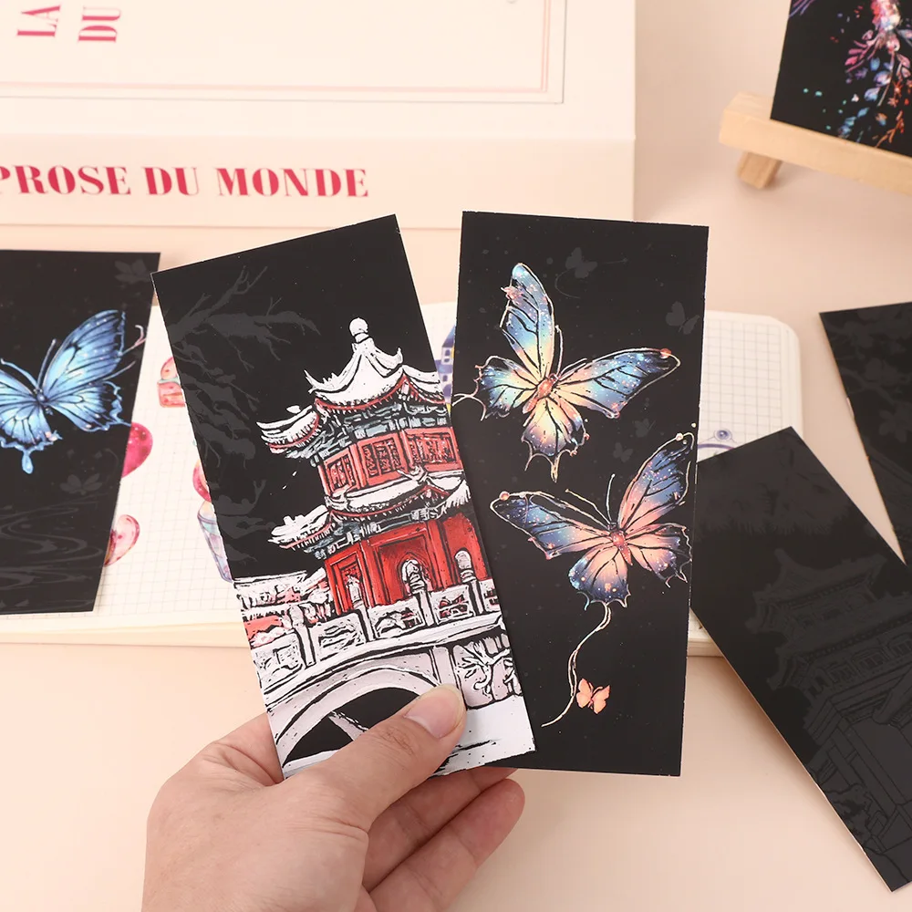 12 colorful bookmark scratch paper handmade DIY, bookmark drawing portable graffiti scratch drawing 4