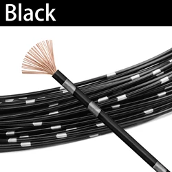 Premium Multi - Gauge Speaker Audio Cable - PVC Insulated Pure Copper for DIY and Automotive Use (Black)