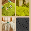 Winter Warm Pet Nest Washable Green Cartoon Monster Semi Enclosed Dog House Suitable for Medium and Large Sized Cat/Dog Supplies 5