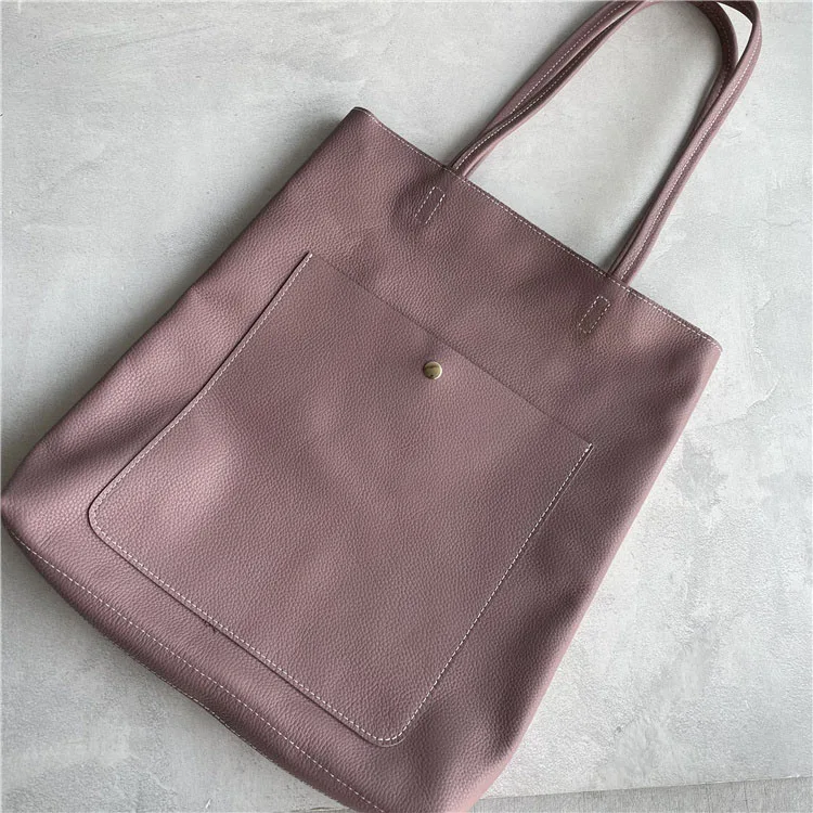 Women's Leather Tote Bag Large Capacity Genuine Cowhide Shoulder_voghion.com