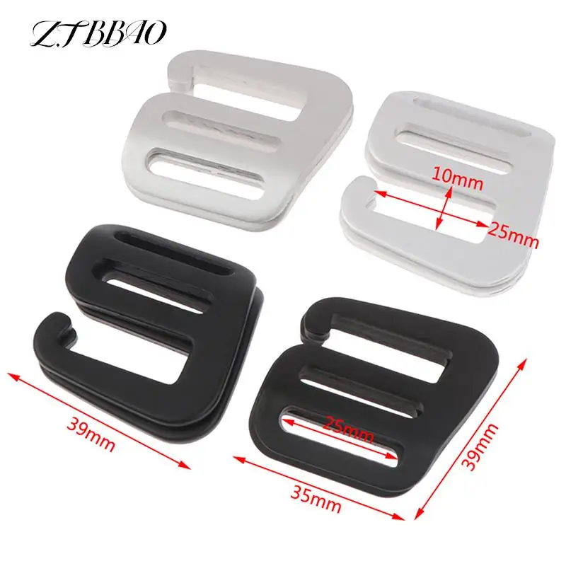 

2Pcs Backpack Bag Parts G Aluminium Alloy Hook Webbing Quick Release Buckle For Luggage Strap Webbing Outdoor Carabiners