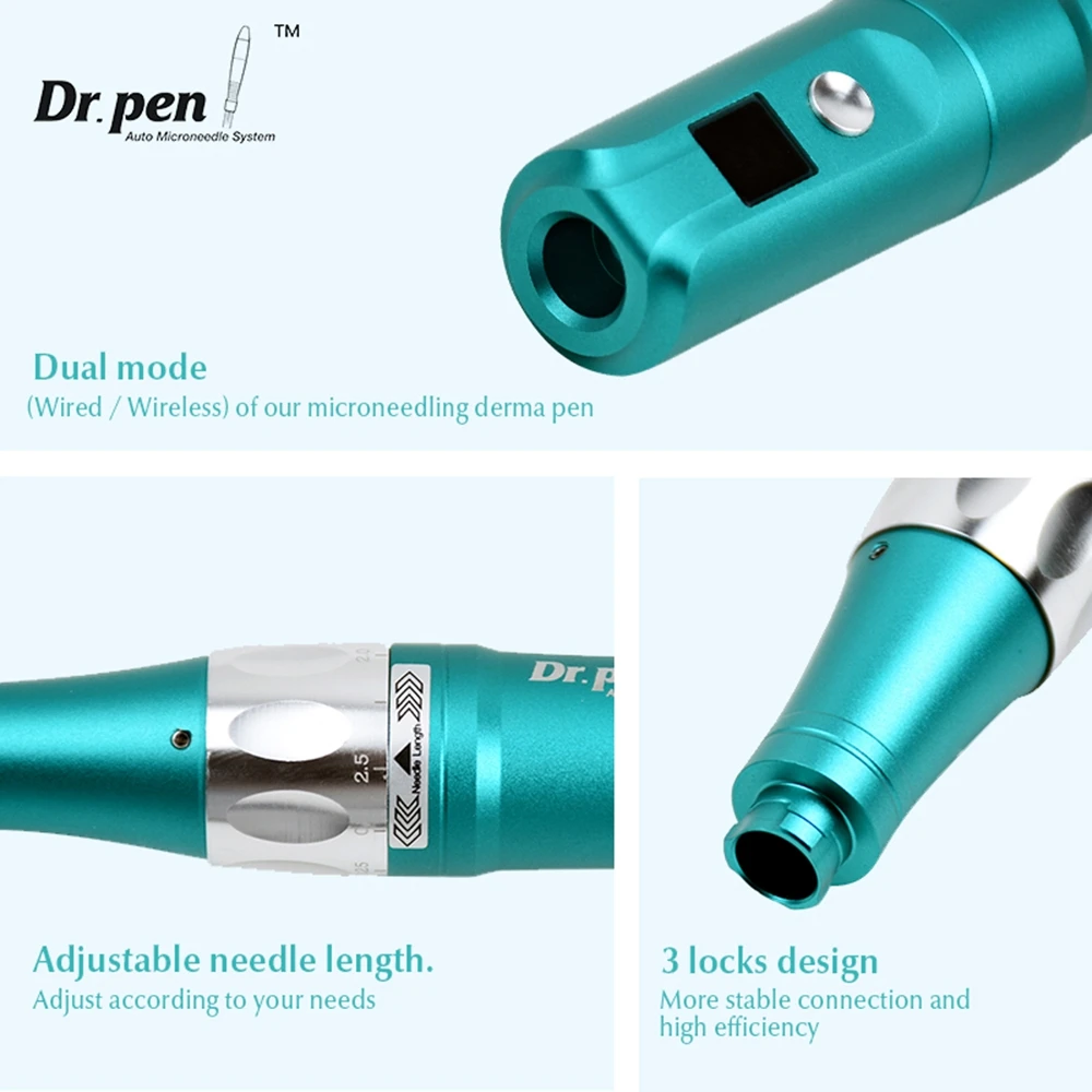 Dr Pen A6S Electric With 2pcs Needles Wireless Microneedling Professional Derma Auto Micro Mesotherapy Beauty Machine