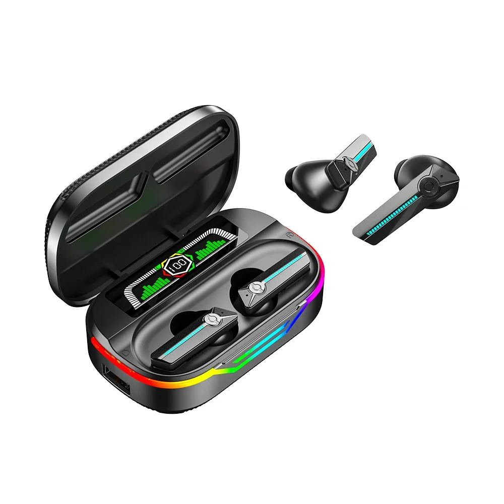 Headphones Bluetooth 5.0 Wireless HIFI Earphones Gaming Headset Waterproof with Mic Noise Canceling