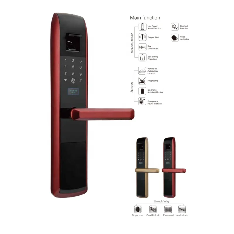 

high security metal electronic doors lock and dummy handle set