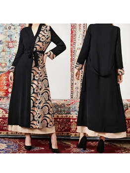 Elegant Floral Print Maxi Dress with Bell Sleeves and Waist Tie for Women Perfect for Any Occasion and Season 5