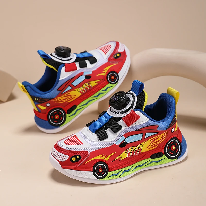 Kids' Sneakers Children Casual Sports Shoes for Boys Breathable Summer Mesh Kids Students Girls School Running Shoes Car Pattern