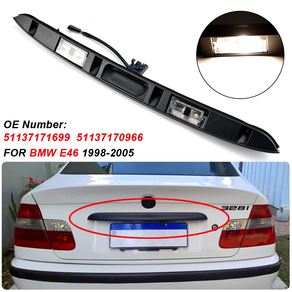 Car License Plate Light with Trunk Switch for BMW E46 3 Series 320i 323i 325i 328i 330i 1998