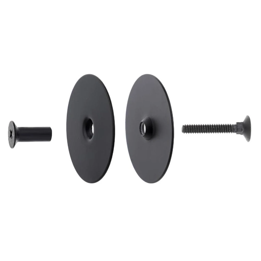 Door Handle Hole Cover Plate Diameter 67mm Deadbolt Cover Plate Door Hole Filling Hardware Holes Blocker Steel Black