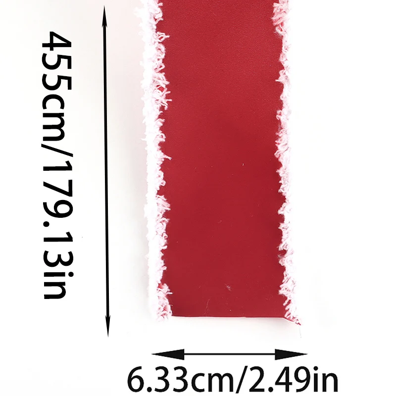 (5yards/roll)6.33Cm Christmas Hairy Ribbon New Year Celebration Gift Box Holiday Costume Design Neck Matching Girl's Heart