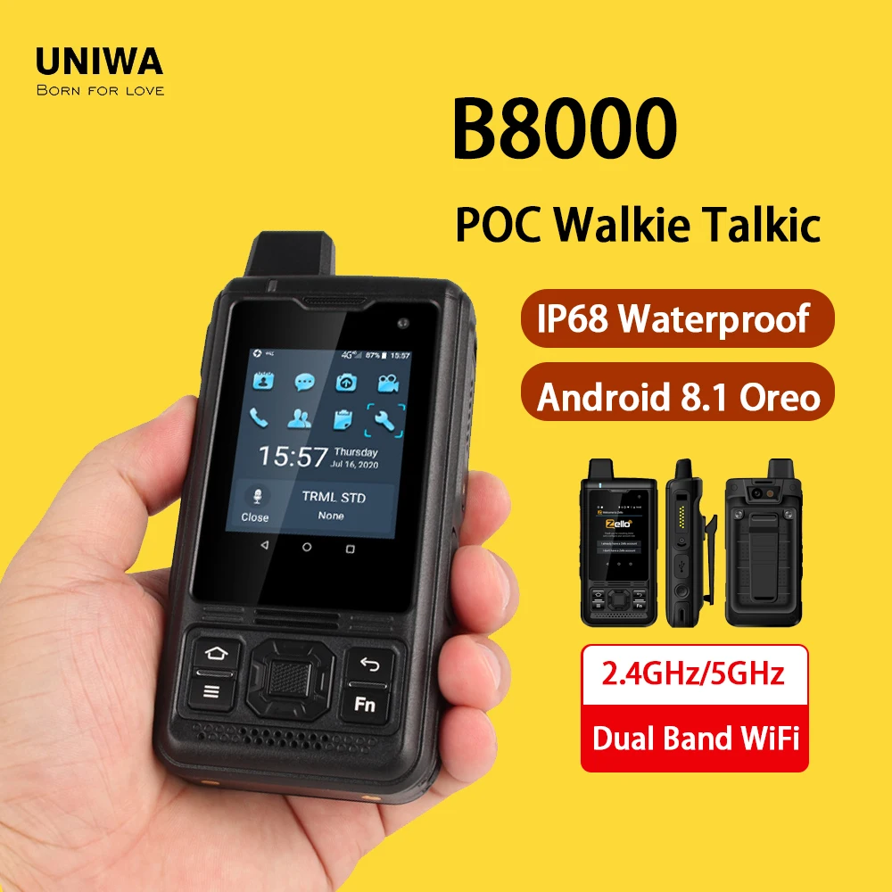 UNIWA IP68 Waterproof W888 4G Network Radio Andriod 11 Unlock