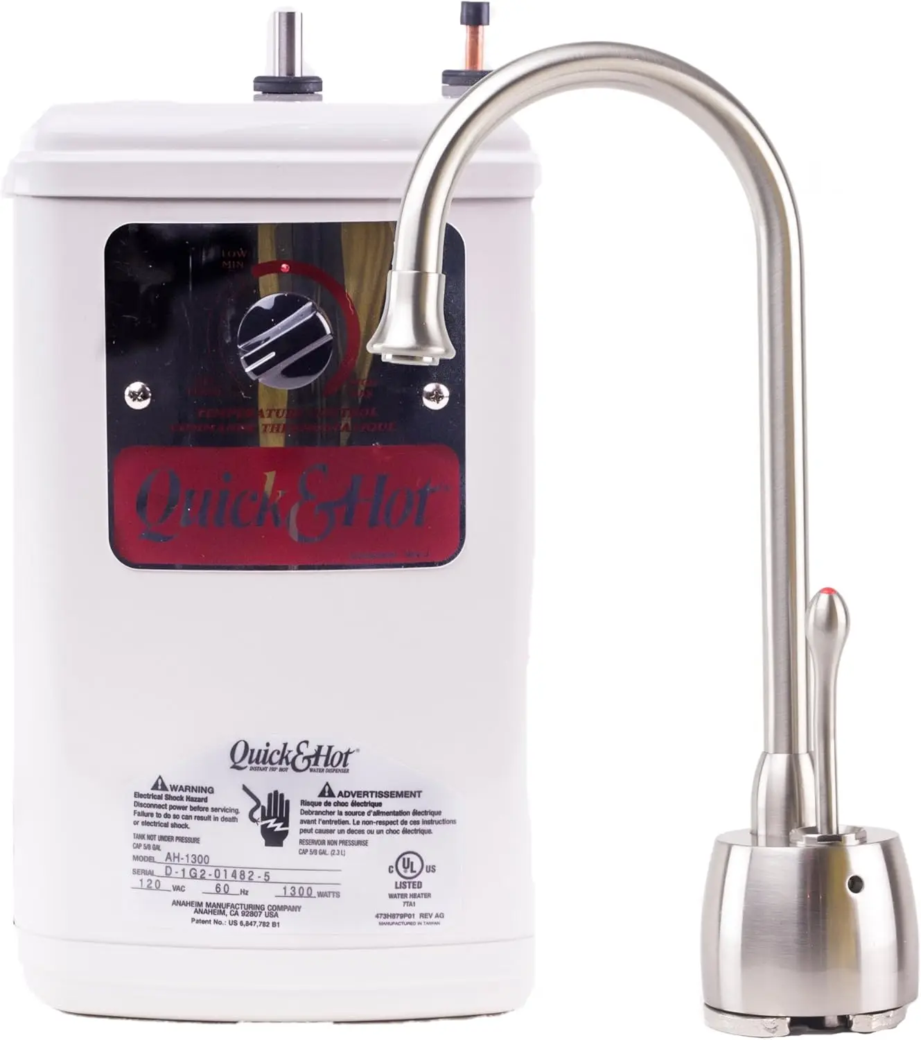 Quick & Hot Water Dispenser Faucet & Tank-Satin Nickel,Medium