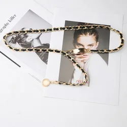 Designer's New Fashion Retro Metal Waist Chain Dress Jeans Suits Sweaters Decorative Chain Belts for Women Cool Tide