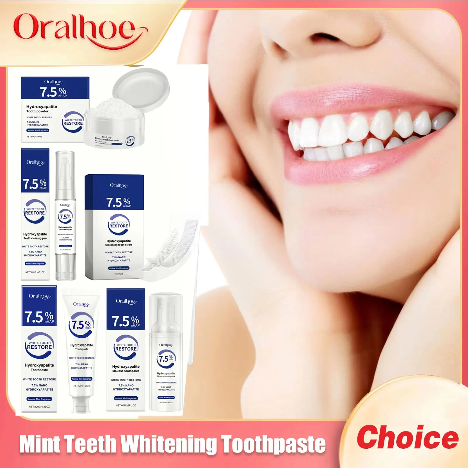 Whitening Toothpaste Repair Cavities Caries Probiotic Remove Yellow Plaque Protect Gum Reduce Stains Fresh Breath Oral Care