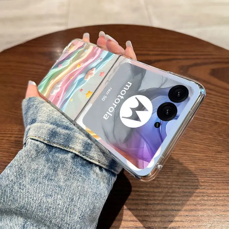 Luxury Colorful Rainbow Transparent Phone Case - Hard PC Back Cover