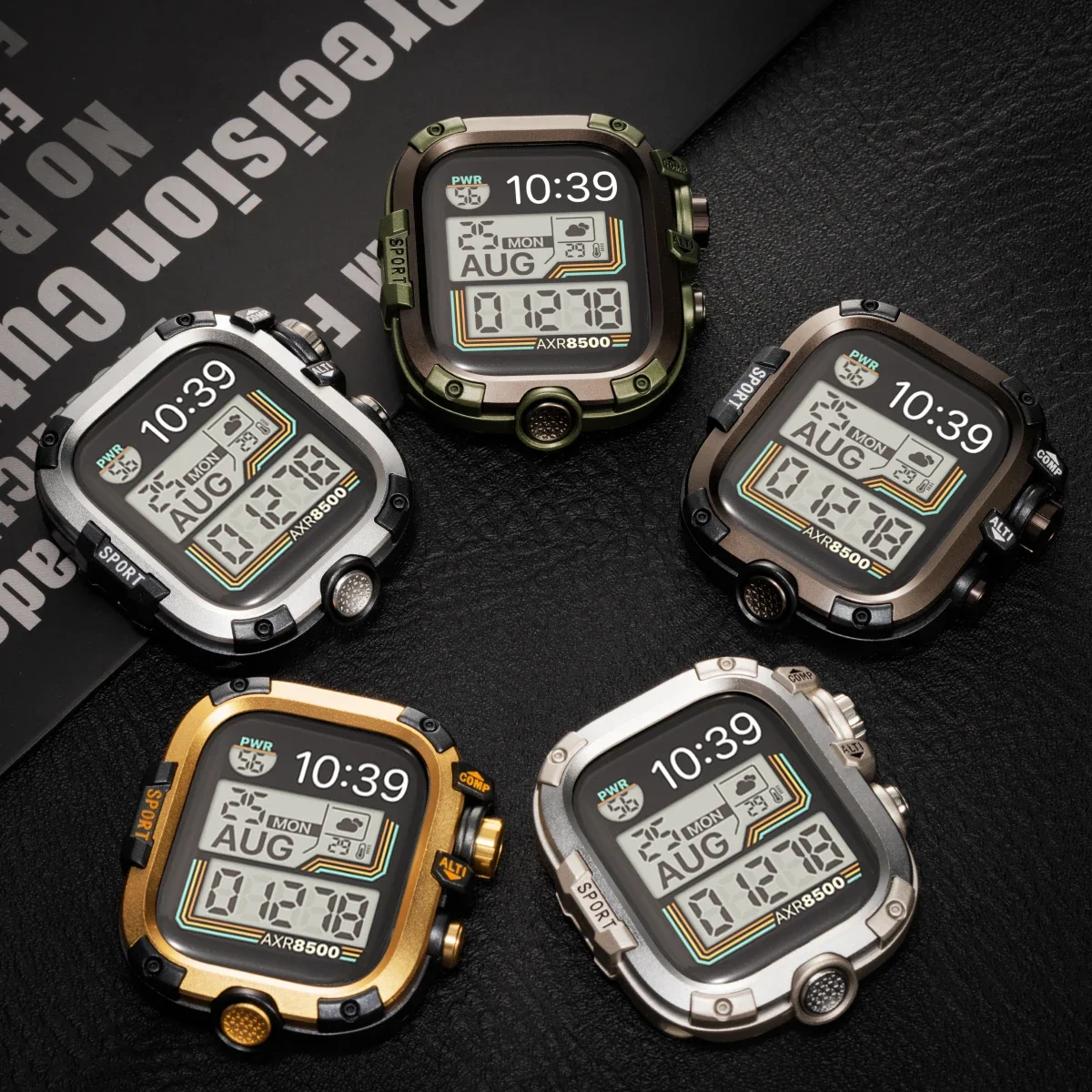 Premium 2-in-1 Metal Alloy Case with Silicone Strap