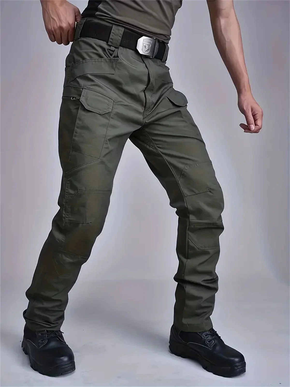 Combinaison de pêche tactique camouflage pour homme - pantalon multi-poches grande taille travail