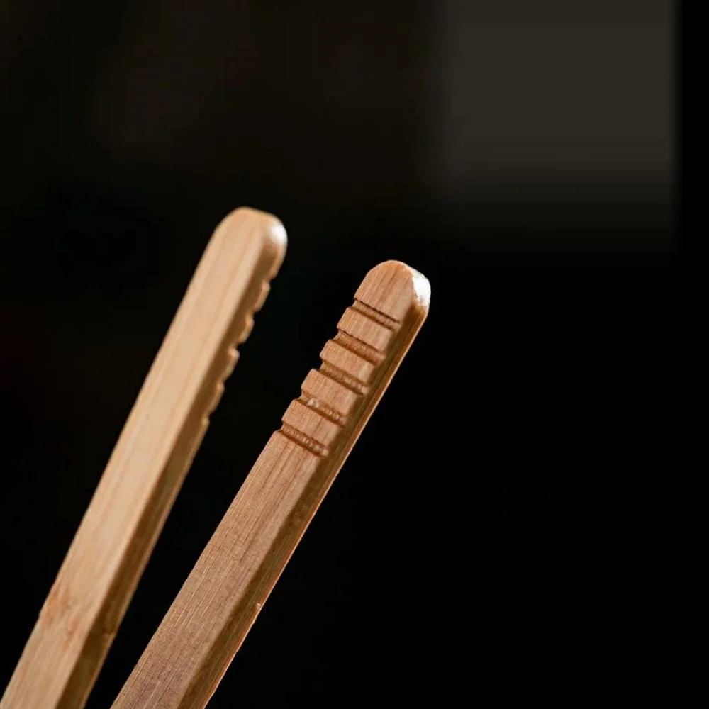 1~5PCS Bamboo Tongs Natural Bamboo Wooden Food Toaster Tongs Tea Clip Tweezers for Toast Pickles Tea Cooking Kitchen