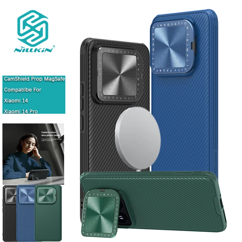 Nillkin Per Custodia Per Telefono Xiaomi 14 Pro/Mi 14 Ultra/Redmi K70 Pro Camshield Prop Custodia Magnetica Copertura Dell'Obiettivo Custodia Protetti
