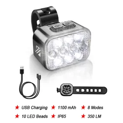 BUCKLOS Rechargeable LED COB Waterproof Bike Light Set (LED- Headlight)