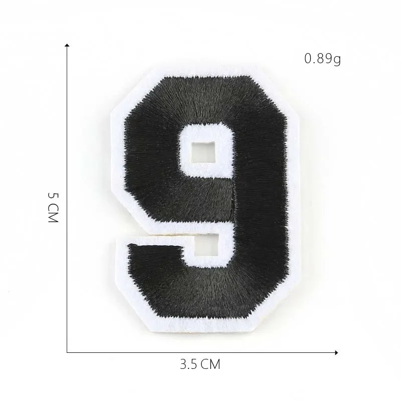 Multicolor Number Patch Set - Embroidered Iron-On Fabric Decals