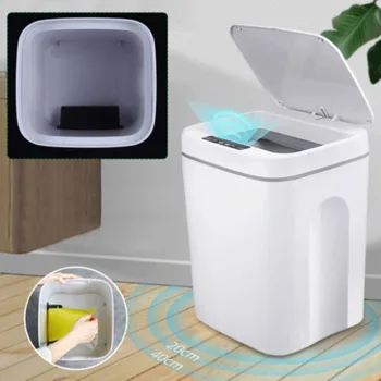 16L Touchless Intelligent Induction Trash Can Automatic Sensor Open & Closed Can W/Smart Chip 1