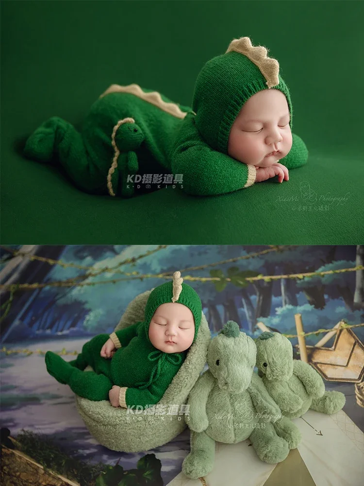 

Photography Props Exhibition New Product Full Moon Baby Photography Dinosaur Clothing Doll Newborn Baby Photography Theme