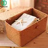 WHISM-Wicker Woven Storage Basket with Lid, Rattan Sundries Storage Box, Handmade Sorting Boxes, Seagrass Jewelry Organizer 4
