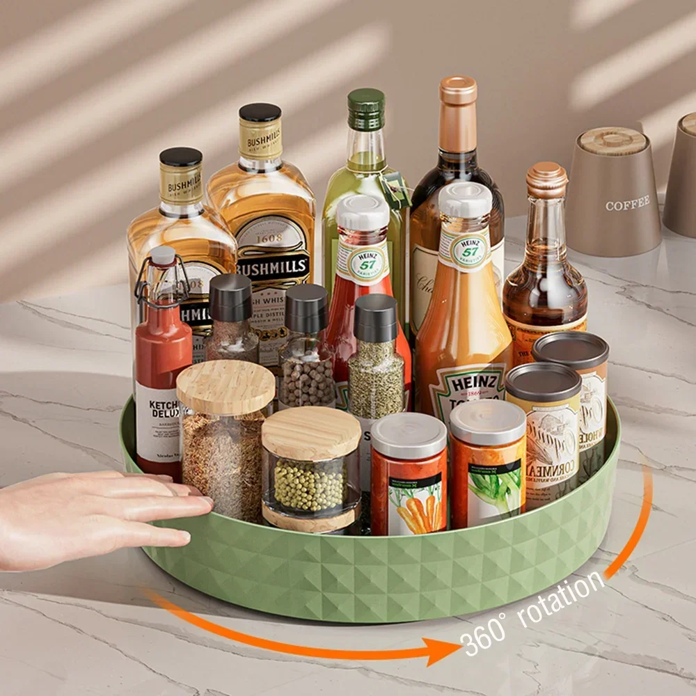 

360 °Multi-functional Pantry Turntable Kitchen Bathroom Cosmetic Carousel Storage Trayfruit tray rolling tray kitchenaccessories