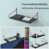 Floating Shelf for AV Device/Projector/Cable Boxes/WiFi Router, Wall Mounted Display Ledges for Storage Plants, Wood Wall Shelf 3